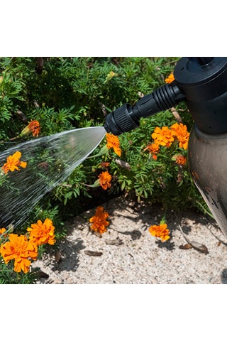 Lemestar 2l Plastik Manüel Basınçlı Sprey Botu - Araba Yıkama Ve Bahçe Sulama İçin Köpük + Su Sprey Nozzli Şeffaf