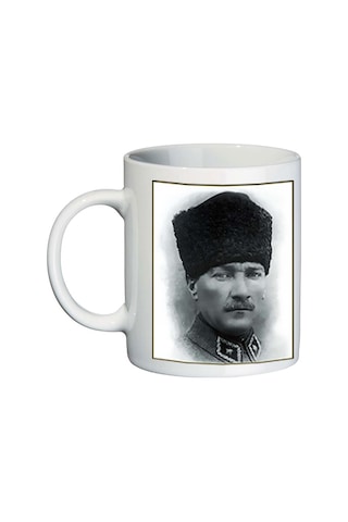 Imzalı Atatürk Fotoğraflı Isme Özel Kupa Bardak