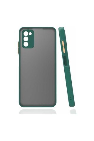 Zore Galaxy Uyumlu A03s Kılıf Hux Kapak - Koyu Yeşil Koyu Yeşil