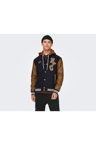 Only Onsjay Varsity Jacket Otw Erkek Günlük Ceket 22022572-Dark-N(554814457)