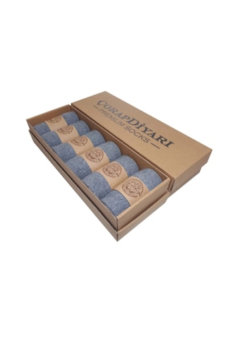 Çorapdiyarı Çorapdiyari Premium % 100 Pamuklu Dikişsiz Mevsimlik Erkek Çorabı
