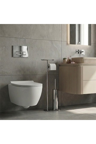 Kobos Nova Hareketli Wc Set Yuvarlak Parlak Krom Kbw-836-1cr
