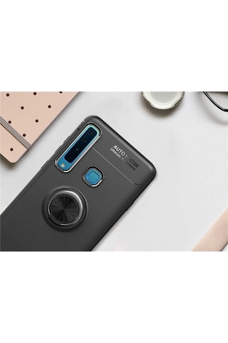 Samsung Galaxy Uyumlu A9 2018 Kılıf Yüzüklü Magnetli Ravel Case