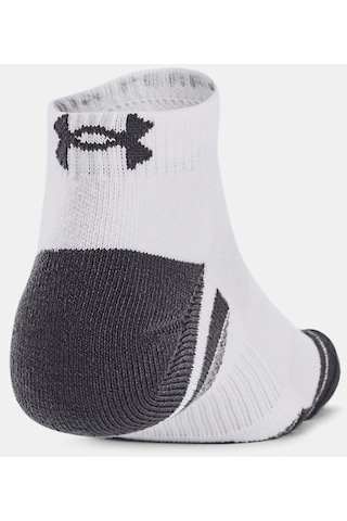 Under Armour Unisex UA Performance Tech 3’lü Paket Low Cut Çorap 1379504-100 Beyaz - Gri