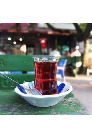 Melamin Çay Tabağı 6 Adet Geleneksel Türk Çay Bardağı Altlığı 721012 Çok Renkli