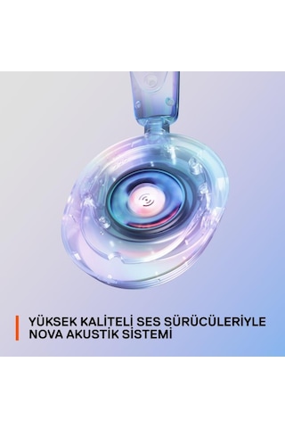 Steelseries Arctis Nova 1p Beyaz Kablolu Mikrofonlu Kulak Üstü Oyuncu Kulaklığı