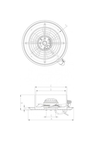 Bahçıvan 20 CM BDRAX 200-2K 2750 D/D 220/230 Volt Monofaze Aksiyel Fan