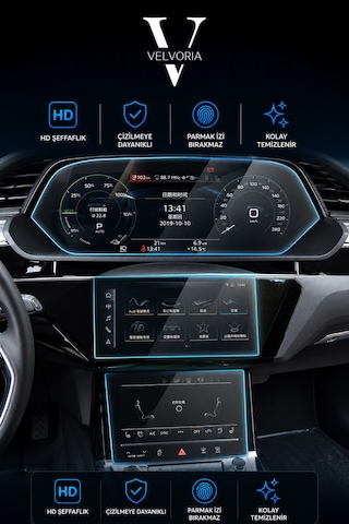 Audi Q8 2020-2023 Gösterge Ve Multimedya Çift Navigasyon Esnek Nano Ekran Koruyucu