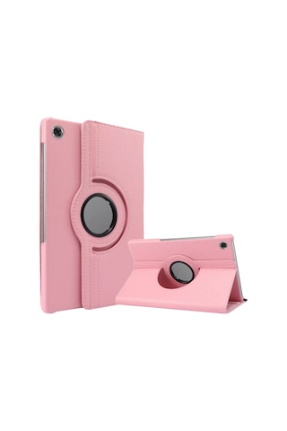 Uray Store Lenovo Tab M10 Tb311fu Kılıf 360 Tablet Deri Kılıf - Pembe Arka Kapak