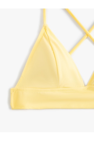 Koton Üçgen Bikini Üstü Basic Arkası Çapraz Bağlamalı Sarı 4sak10204mm Sarı