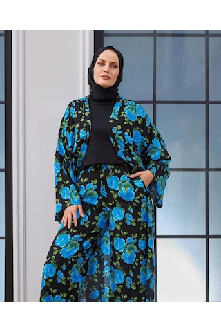 Crveniruz Pantolon Ve Kimono İkili Takım Kırmızı