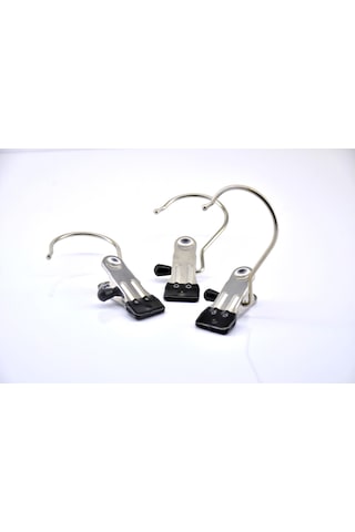 Metal Kancalı Mandal Askı 12 Li Beyaz - Gümüş