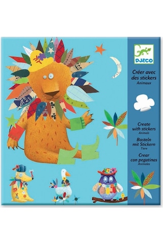 Djeco Yapıştırma Kartları / Create Animals