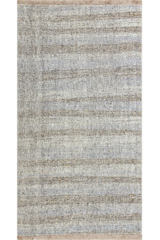 Bej Rengi El Dokuma Çaput Pala Yün Kilim