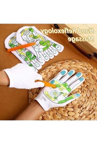 Tysm Renkli Akupresür Eldiven & Çorap Seti, Masaj Aletleri, Çok Renkli Refleksoloji Eldivenleri Çok Renkli