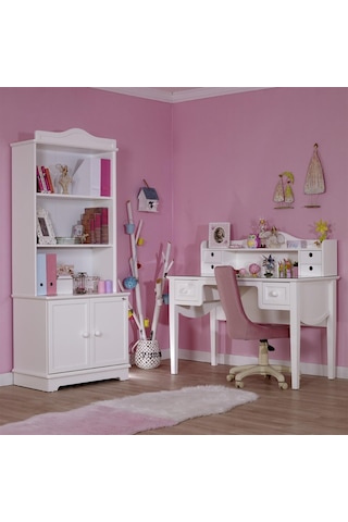 Meltem Kids Classy Beyaz Genç Odası Kitaplık