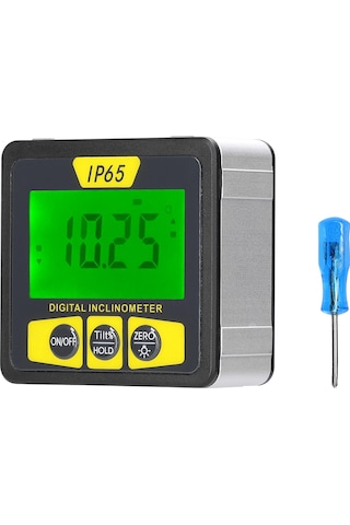 Maiyame Ip65 Su Geçirmez Dijital Eğim Ölçer, Manyetik Tabanlı, Lcd Ekranlı, 360 Ölçüm, Ahşap İşleri Ve İnşaat İçin