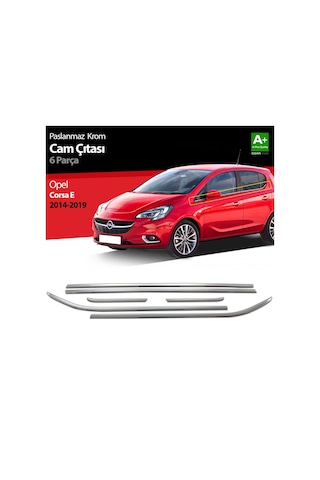S-Dizayn  Opel Corsa E Krom Cam Çıtası 6 Prç. 2015-2019