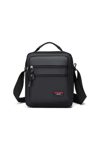 Erkekler İçin Şık Ve Fonksiyonel Tek Omuzlu Çanta Büyük Kapasiteli, Dikey Tasarım, İş Ve Günlük Kullanım İçin Pratik Crossbody Çanta Siyah