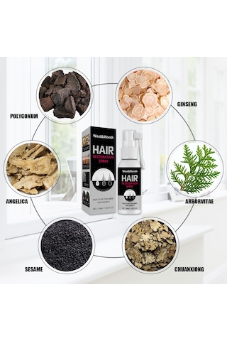 Hızlı Saç Büyüme Spreyi Restorasyon Siyah Saç Anti Saç Dökülmesi Gri Saç Tedavi Serumu Beyaz Saç Onarım Saç Büyüme Ürünleri