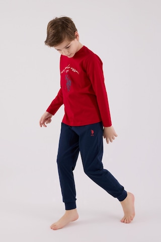 U.S. Polo Assn. U.s. Polo Assn Erkek Çocuk Kırmızı Pijama Takımı Us2233-c-v2