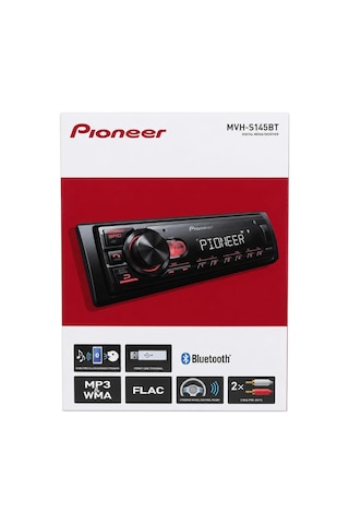 Pioneer Teyp Mvh-s145bt Çift Amfi Çıkışlı , Bluetooth , Usb , Aux Ve Ekstra Basslı Oto Teyp