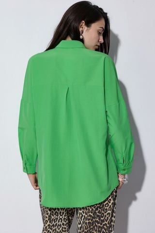 Hiccup Bdart Oversize Uzun Kollu Poplin Gömlek Yeşil 05