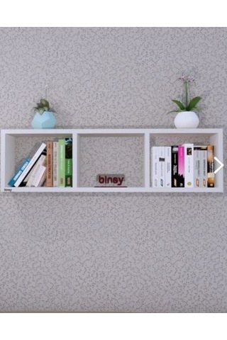 Yatay Raf ,dekoratif Raf,aksesuar Raf Kitaplık Beyaz