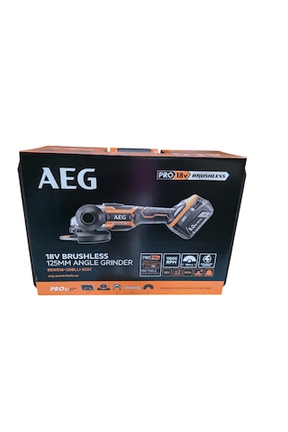 Aeg BEWS18-125BLLI-502C 5.0AH Akülü Kömürsüz Avuç Taşlama 125 MM