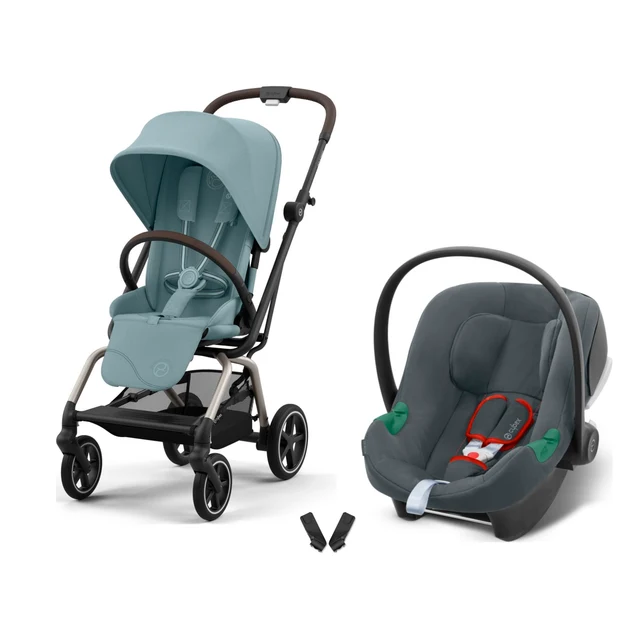 Cybex Eezy S Twist+2 Travel Sistem Stormy Blue & Aton Steel Grey