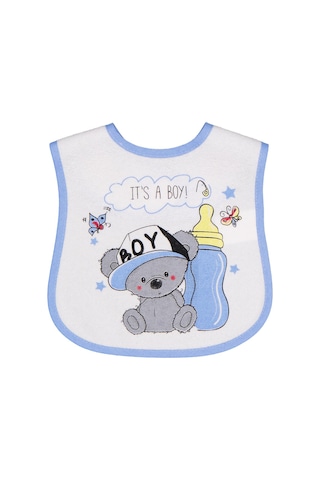 Civil Baby Biberon Baskılı Mama Önlüğü - Ekru Standart Ekru