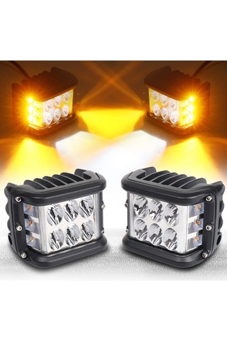 Offroad Uyumlu Tepe Sis Lambası Off Road Sis Lambası 12 Led 36w Aliminyum Kasa Set 2 Adet