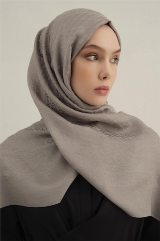 Armine Lyocell Naia Üçgen Monogram Şal 5 - 75 X 200 / Gri - 20 Gri - 20