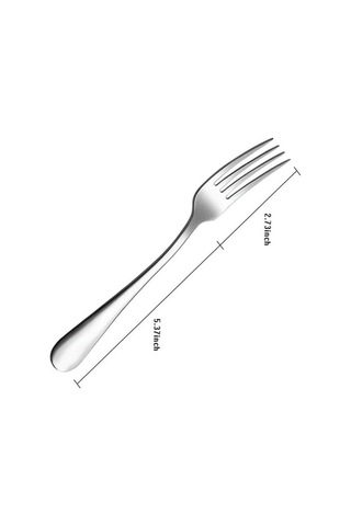 Besthome1 8 Adet 20 Cm Paslanmaz Çelik Uzun Saplı Yemek Çatalı Seti - Dayanıklı, Lavabo Uyumu, Her Zaman Kullanıma Uygun Gümüş Gümüş