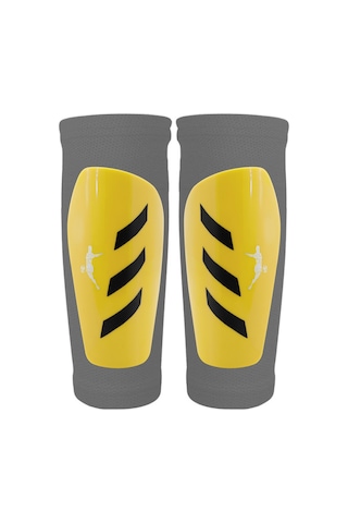 Pro Futbol Tekmeliği Çoraplı Çocuk Yetişkin Kaval Koruyucu Tekmelik Futbolcu Dizliği Sarı
