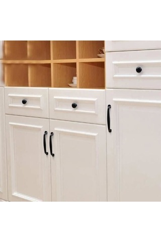 Kapı Kolları - Alüminyum - Modern - Siyah - 20'li Paket - 20 Mm X 130 Mm X 15 Mm