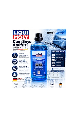 Liqui Moly Cam Suyu Antifrizi Konsantre -52 C 1 Litre Alman Üretimi Kışlık Cam Suyu