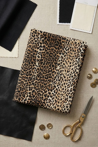 %100 Pamuk Kahve Leopar Poplin Kumaş En: 240 Cm Nevresim, Çarşaf, Yastık Kılıfı, Elbise Ve Çanta Kahverengi