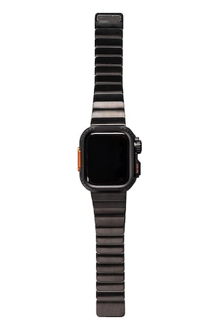 Apple Uyumlu Watch 7 45mm Zore Krd-126 Sert Kasa Koruyuculu Metal Kordon