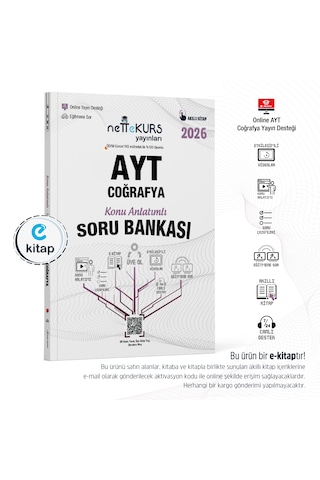 Nettekurs Yayınları Yks Ayt Coğrafya Konu Anlatımlı Akıllı Soru Bankası E-kitap