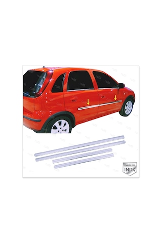 Opel Corsa C Krom Yan Kapı Çıtası 4 Prç. 2000-2006 Arası P. Çe .