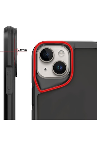 Apple Uyumlu iPhone 15 Kılıf Zore T-max Kapak Renksiz