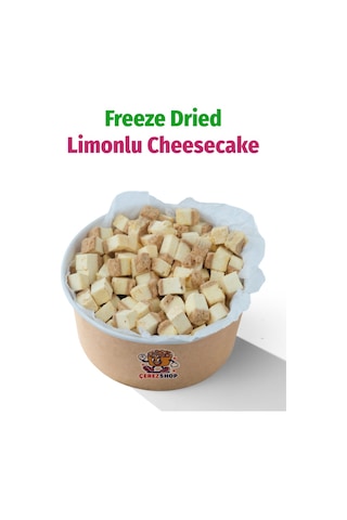 Freeze Dried Limonlu Cheesecake Kurutulmuş Çıtır Cheesecake Küpleri, Tatlı Küpleri Atıştırmalık - 300 Gr