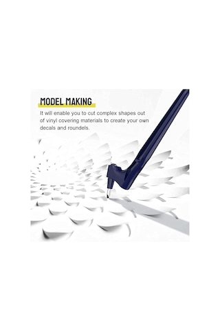 Symbee Stahl Çizim Ve Kesim Aleti Seti - 360 Döner Bıçak, 15 /30 /45 Uçlar Ve Gravür Tahtası İle Güvenli El Kesici