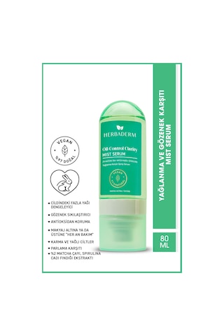 Herbaderm Yağlanma Ve Gözenek Karşıtı Mist Serum 80 ML