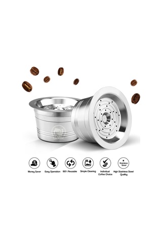 Leezsing Paslanmaz Çelik Tekrar Kullanılabilir Kahve Kapsülleri Tekrar Kullanılabilir Kahve Kapsülü Bardak Filtresi Cafissimo İle Uyumlu