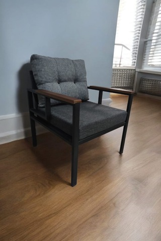 Pielize Demonte Metal Tekli Bahçe Mobilyası, Gri-antrasit, 60x60 Antrasit  - Gri