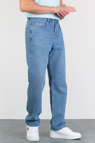 HLT Jeans Erkek Açık Mavi Baggy Fit Bol Kesim Denim Loose Jeans Kot Pantolon Chris 001