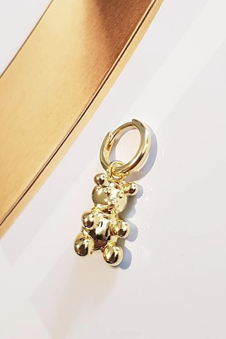 Tekli İthal Baby Jelibon Gold Gümüş Küpe-8127