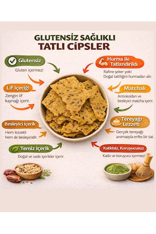 Trend Food Glutensiz Cips Alternatifi Tatlı Karker 150 G 3 Adet Besleyici, Doğal, Fit, Temiz Etiket